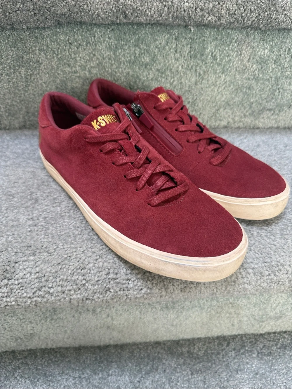 K-Swiss Low-Top Start-Up Maroon Suede Sneakers